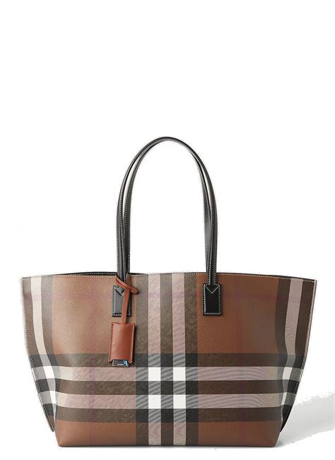 burberry medium check canvas tote bag reviews|Burberry Medium Check E.